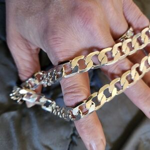 Sterling silver 12mm wide 20 inches long chain